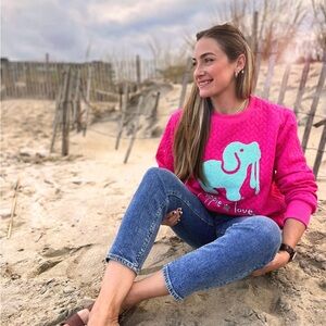 Chenille Sweater, Heliconia Color. Sz S